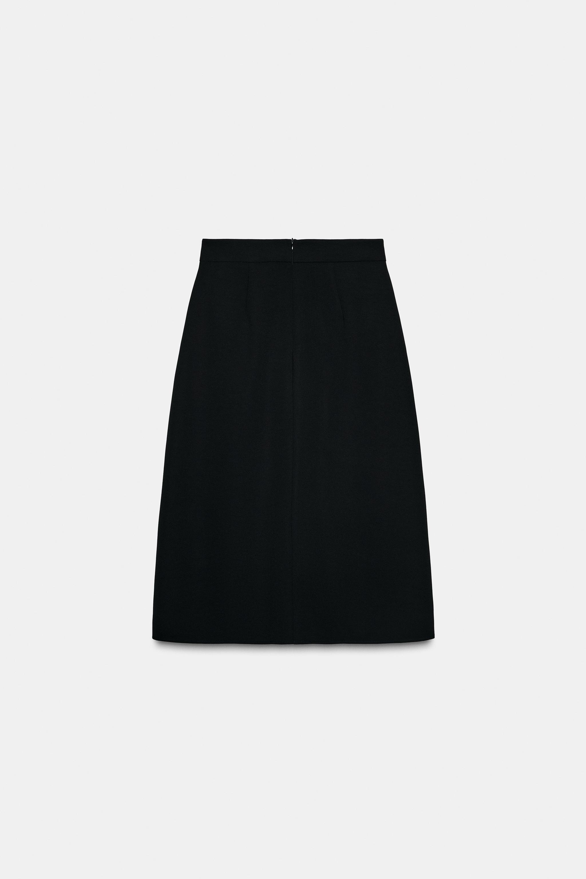 CREPE CAPE MIDI SKIRT